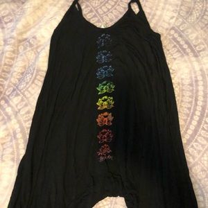 Mandala romper w/ rainbow chakras on back